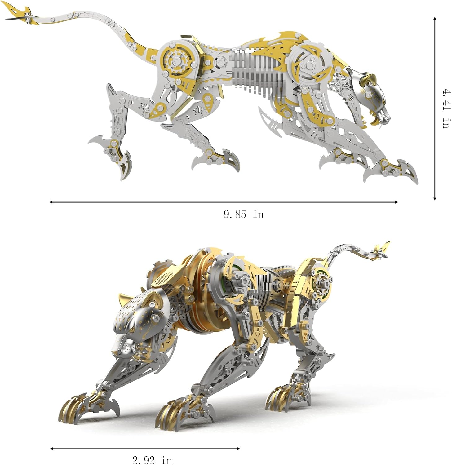 3D Metal Puzzle for Adults,Cheetah Puzzle Building Set，3D Metal Model Kit, Brain Teaser Puzzles DIY Assembling for Stress Relief - A Collectible Gift for a Man