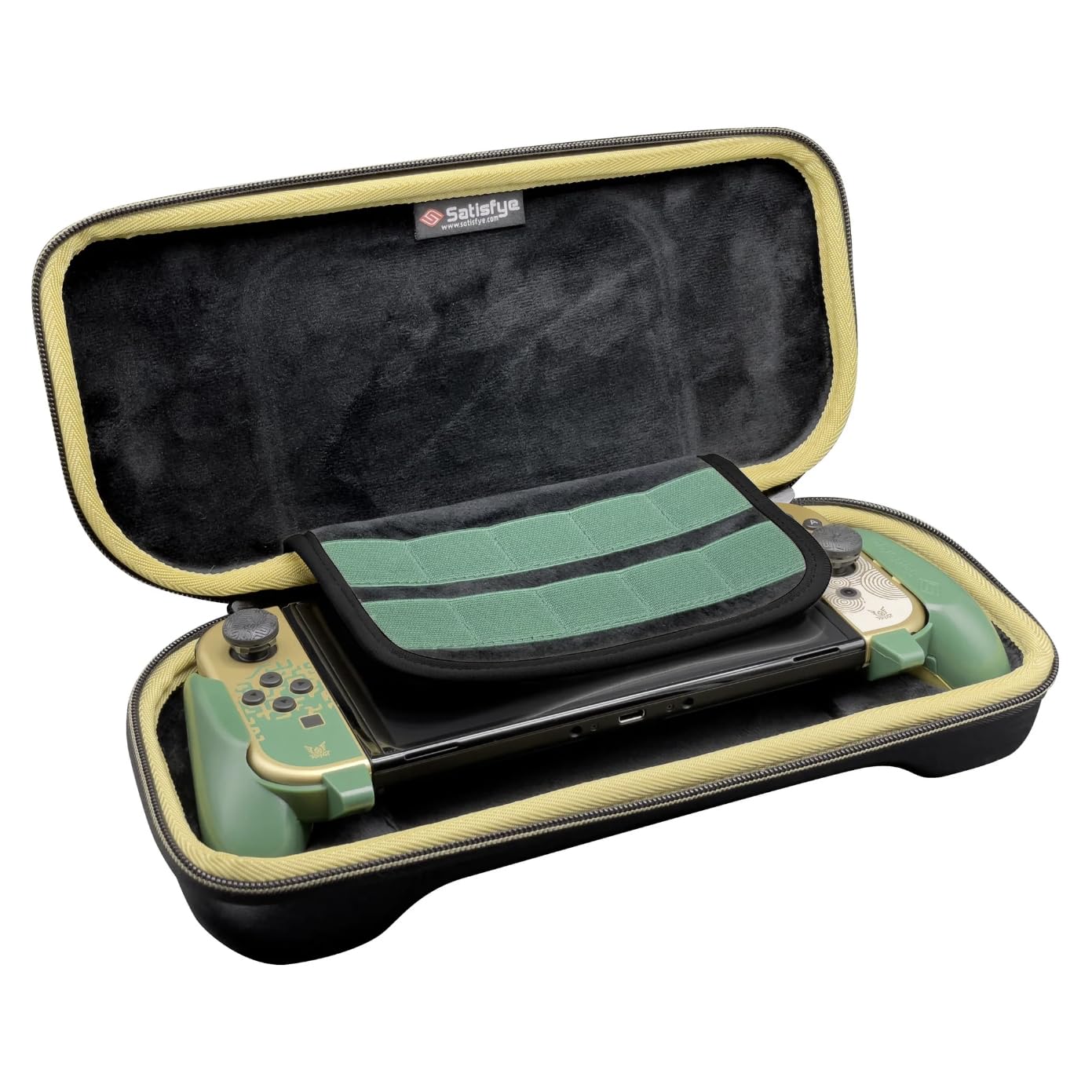 Satisfye Inc - ZenGrip Ronin Mythic Slim Bundle, Accessories Compatible with Nintendo Switch & OLED - The Bundle includes: Mythic Ronin ZenGrip and Mythic ZenCase Slim (GOLD/GREEN)