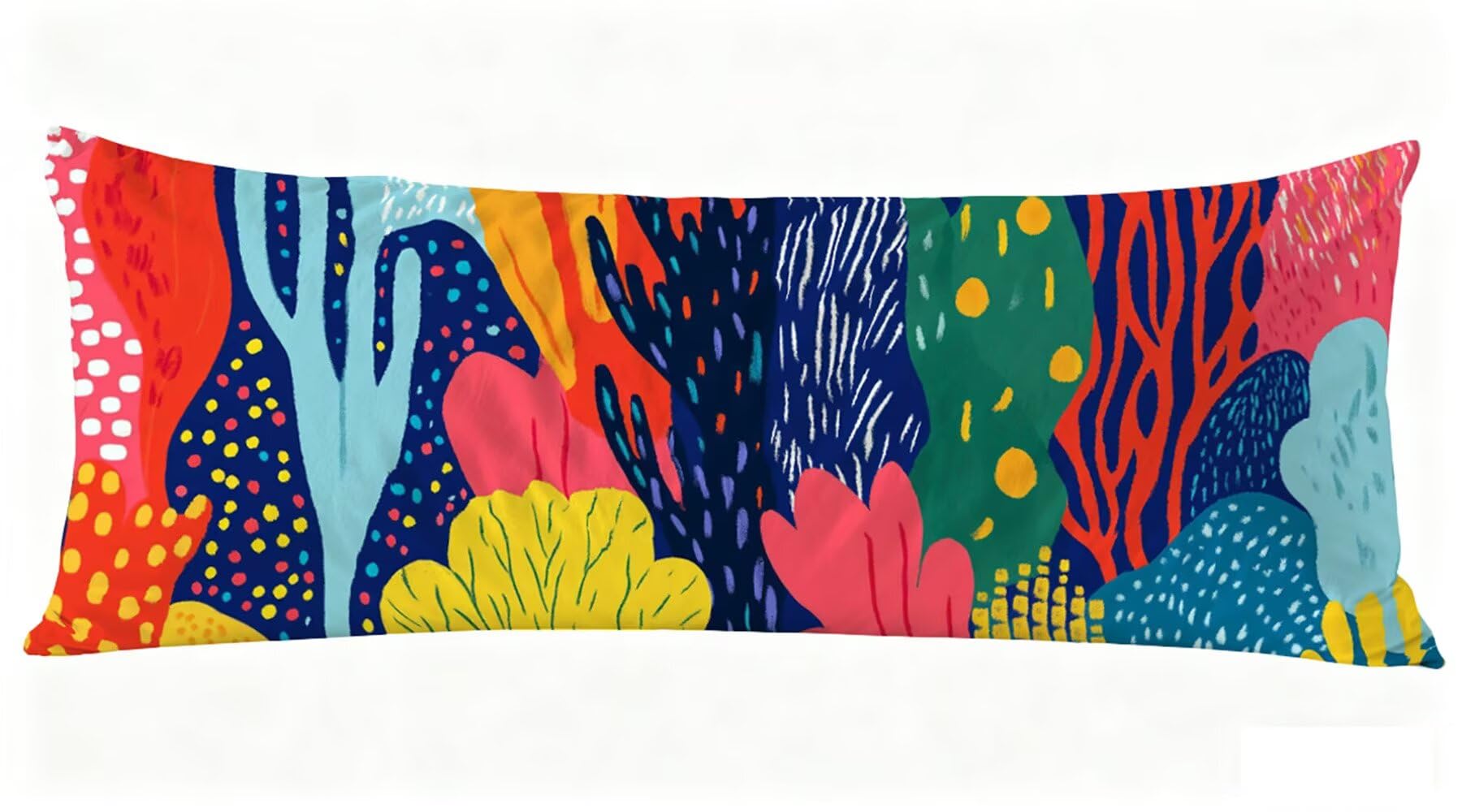 Poszewka na poduszkę do spania na boku, abstrakcyjna poszewka na poduszkę, 50 x 180 cm, długa, z zamkiem błyskawicznym, długie poszewki na poduszki, do karmienia, ciąży, dla osób śpiących na boku