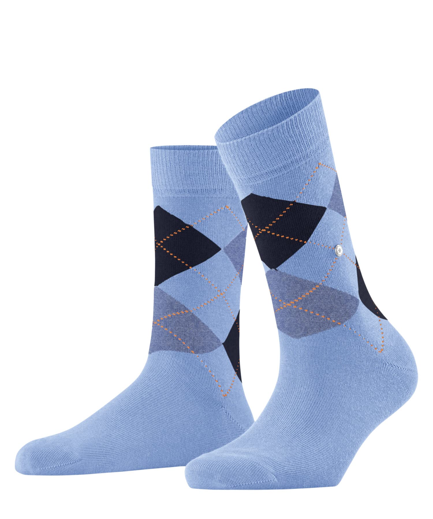 Burlington Women's Blue Light 6541 Queen W So Cotton Patterned 1 Pair Socks, -O, 7-10.5