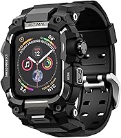 Vista 32 de ULTIMAL - Funda resistente con correa para Apple Watch 49mm, compatible con Apple Watch Ultra 3/2/1, cubierta protectora a prueba de golpes de grado