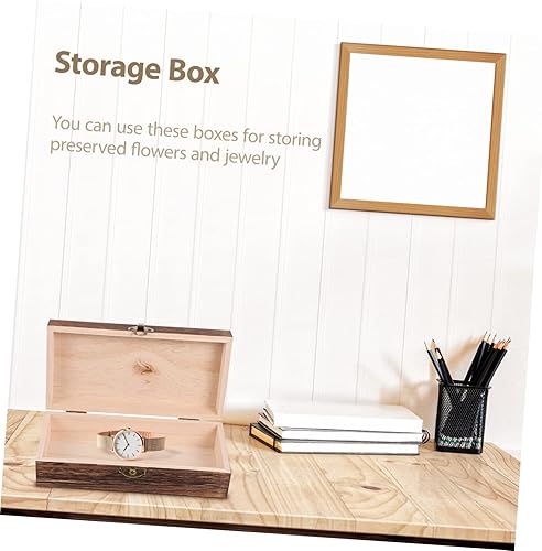 Miniatura 3 de 1set Retro Buckle Design Wooden Storage Boxes Decorative Antique Decorative Boxes