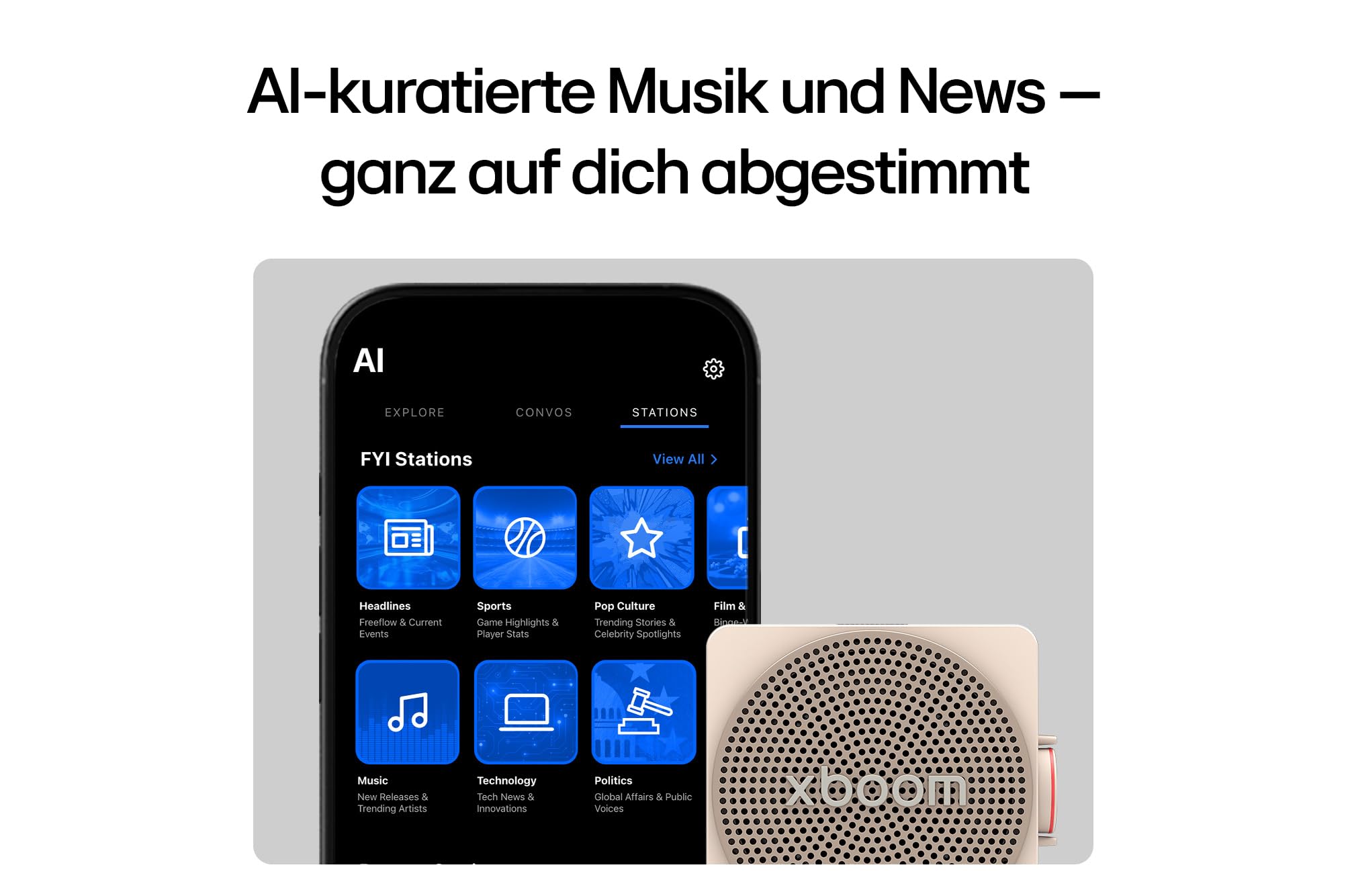 LG xboom Mini by will.i.am, tragbarer Bluetooth-Lautsprecher, praktischer Trageriemen, (5W, Signature Sound, IP67, bis zu 10 Std. Akkulaufzeit), Schwarz