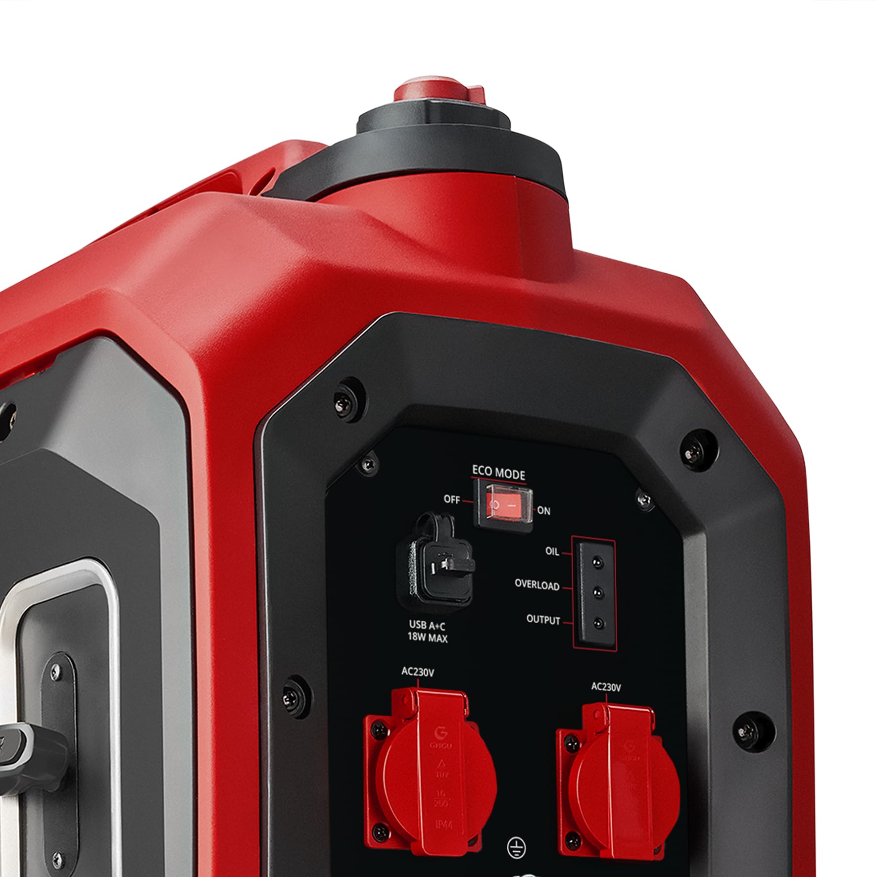 Einhell generatore di corrente (benzina) TC-IG 2200 (potenza max. 2200 W, durata 1900 W max. Serbatoio da 4 litri, motore 4 tempi, 2 x 230 V, 2 x USB, protezione contro mancanza di olio)