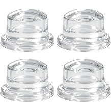 4Pcs Transparent Silicone Door Stop, Clear Silicone Door Stopper Wall Protector, Shock Absorbent Doors Bumper Guard, Self-Adhesive Transparent Handle Buffer for Home Office