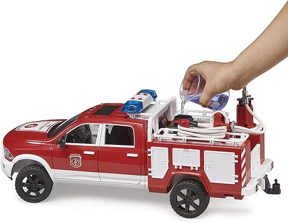 Bruder 02544 Ram 2500 Fire Truck with L+S Module, 1:16 Scale Fire Truck Toy