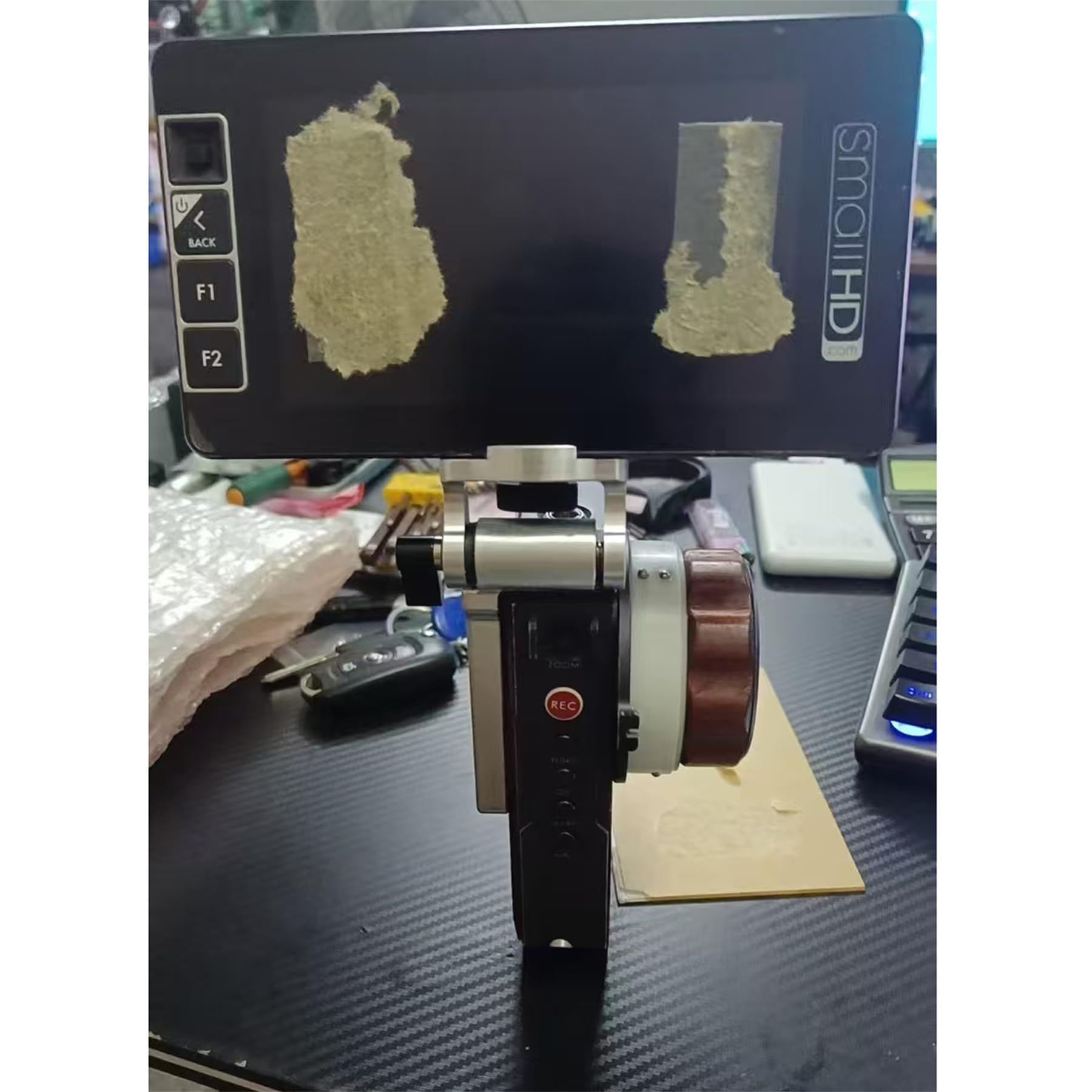 HangTon Monitor Bracket Mounting for SmallHD Vaxis Monitor on Tilta Nucleus-M Focus Motor, 1/4 3/8 M4 Screw Thread - Image 4