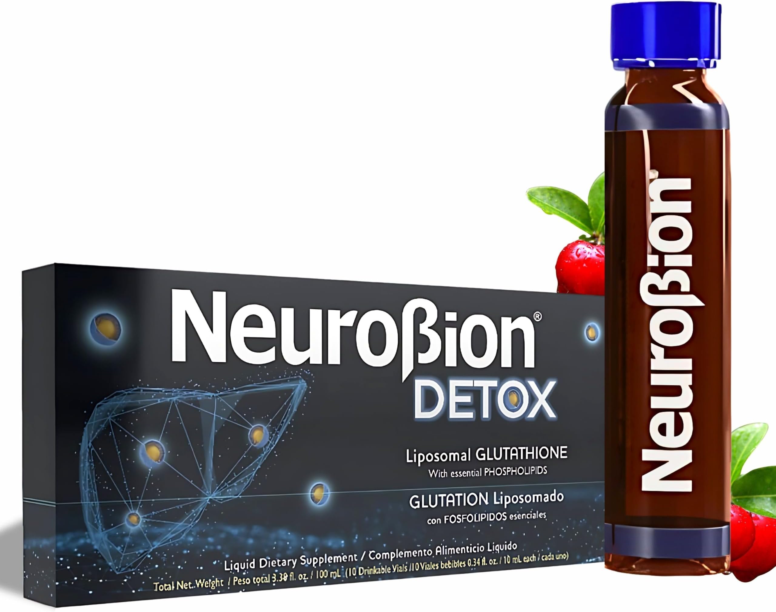 Detox Liposomal Glutathione Liquid Essential Phospholipids Glutation Liposomado Liquido Glutathione Liposomal Supplement Antioxidants Immune System 10 Vials | Antioxidant support in fast-absorbing drinkable form with essential phospholipids