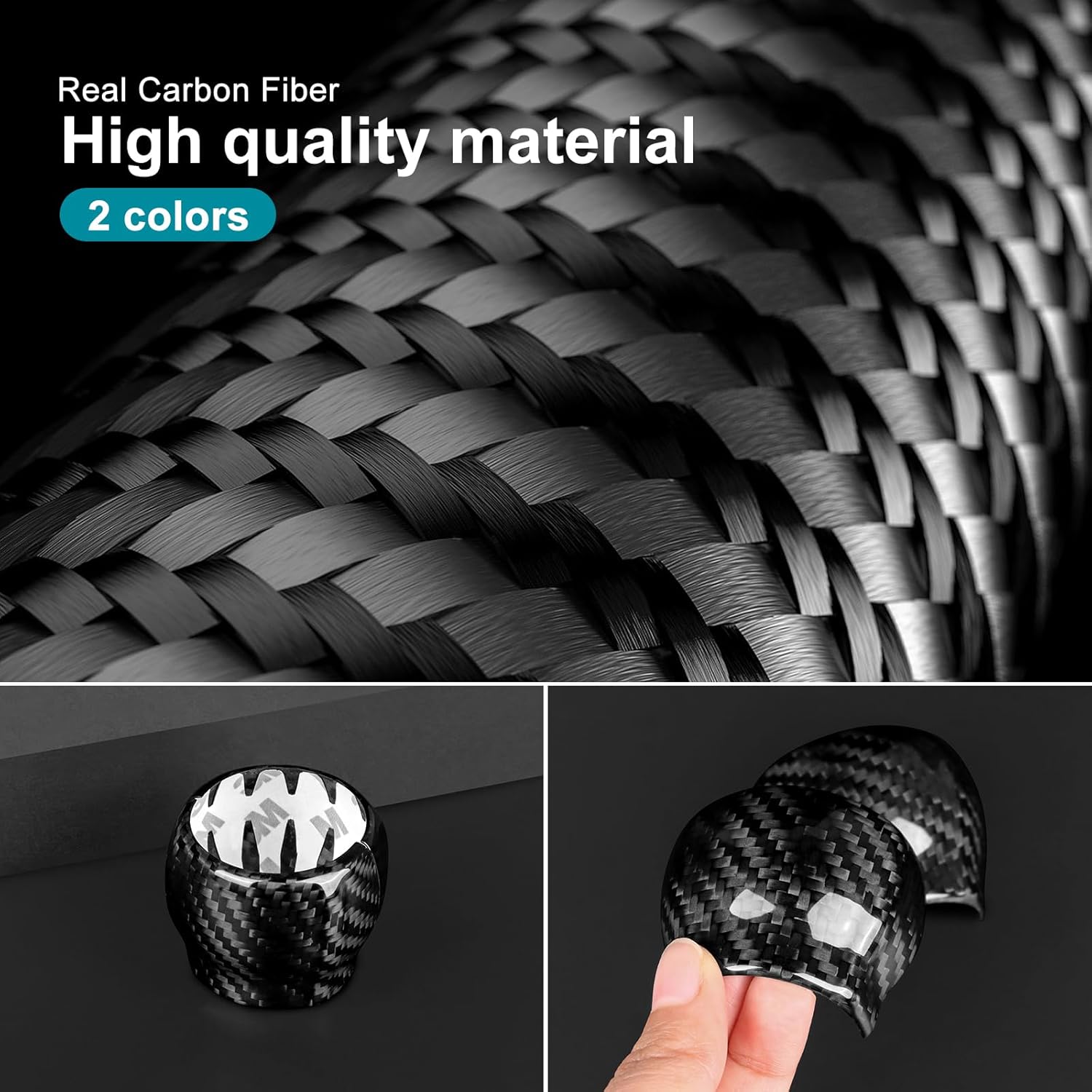 AIRSPEED Hard Carbon Fiber for Subaru WRX/WRX STI 2022 2023 Car Gear Shift Knob Cover Gear Shifter Head Interior Trim Accessories, Black