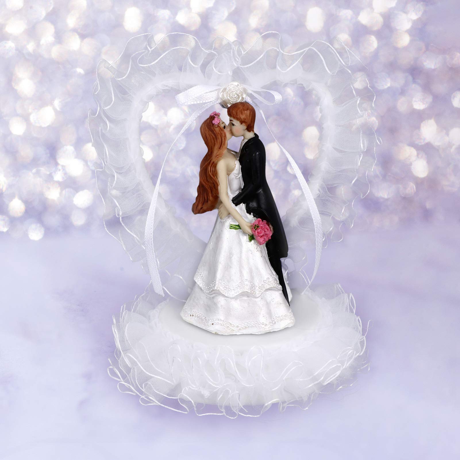 Abaodam 3stücke Hochzeitsfigur Braut Und Bräutigam Deko Herzform Kuchenaufsatz Für Hochzeitsfeier Romantische Tortenverzierung Langlebigem Resin Und Vielseitig Einsetzbar Als