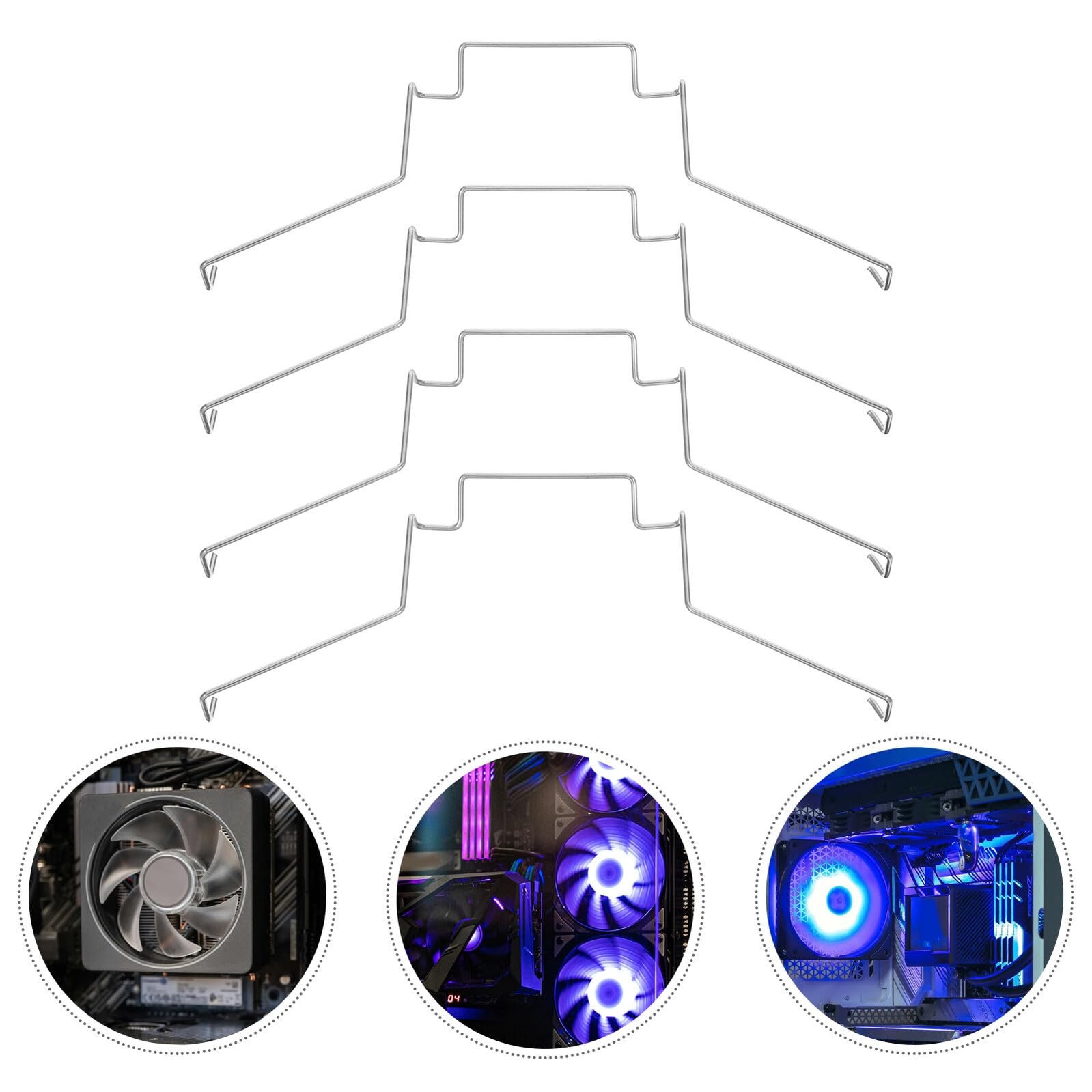 4 fibbie per raffreddamento CPU in acciaio a molla, clip per dissipatore di calore CPU da 12 cm, con facile montaggio e funzione di protezione
