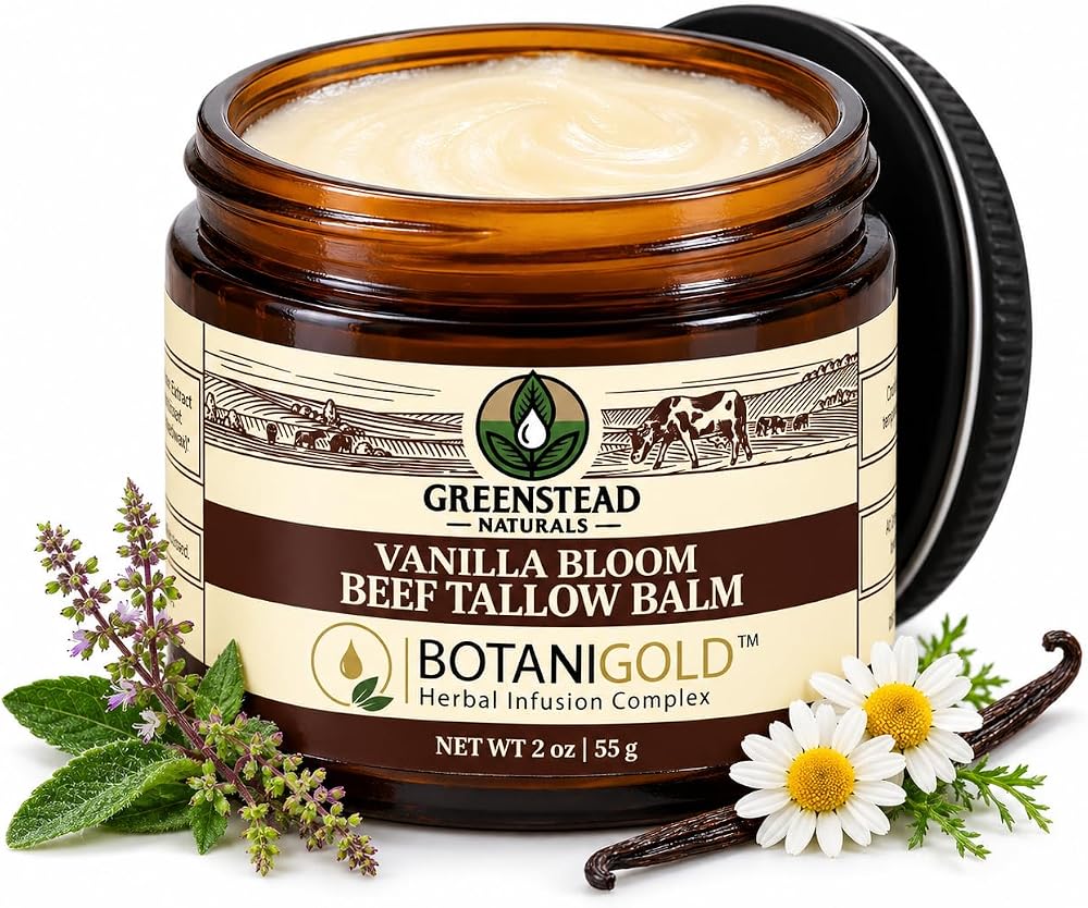 Vanilla Beef Tallow for Skin & Face, Soft Balm with Honey & Beeswax, 2 oz — 사진 1