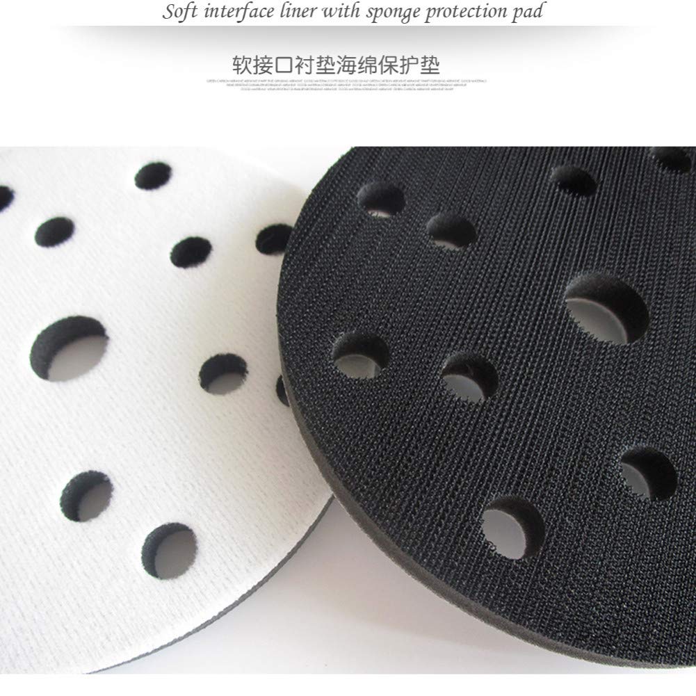 Almohadilla de interfaz blanda 6"15 agujeros Almohadilla de amortiguación de 150 mm Piezas de herramientas eléctricas para pulido y rectificado - Gancho y bucle