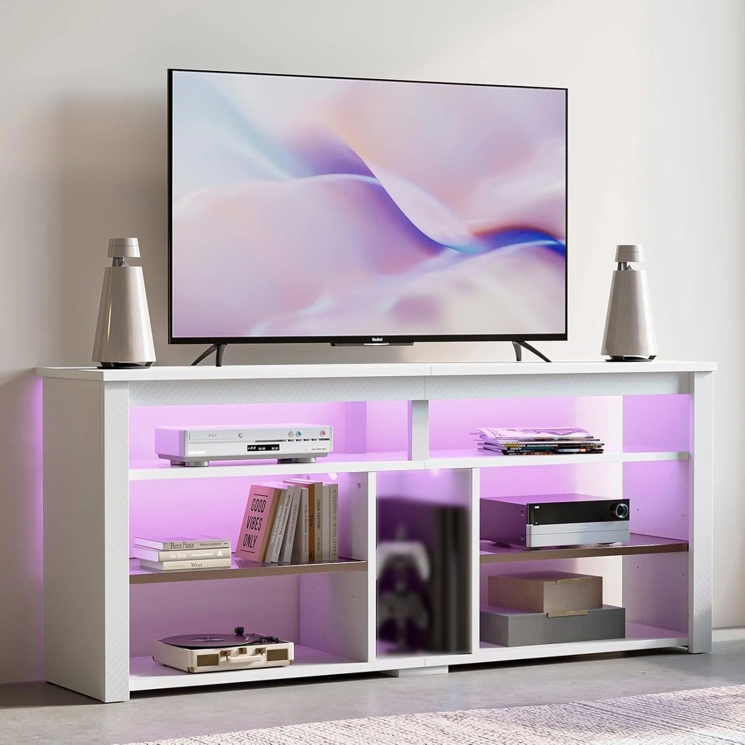 Meuble TV haut Bestier pour surélever votre écran 65 pouces