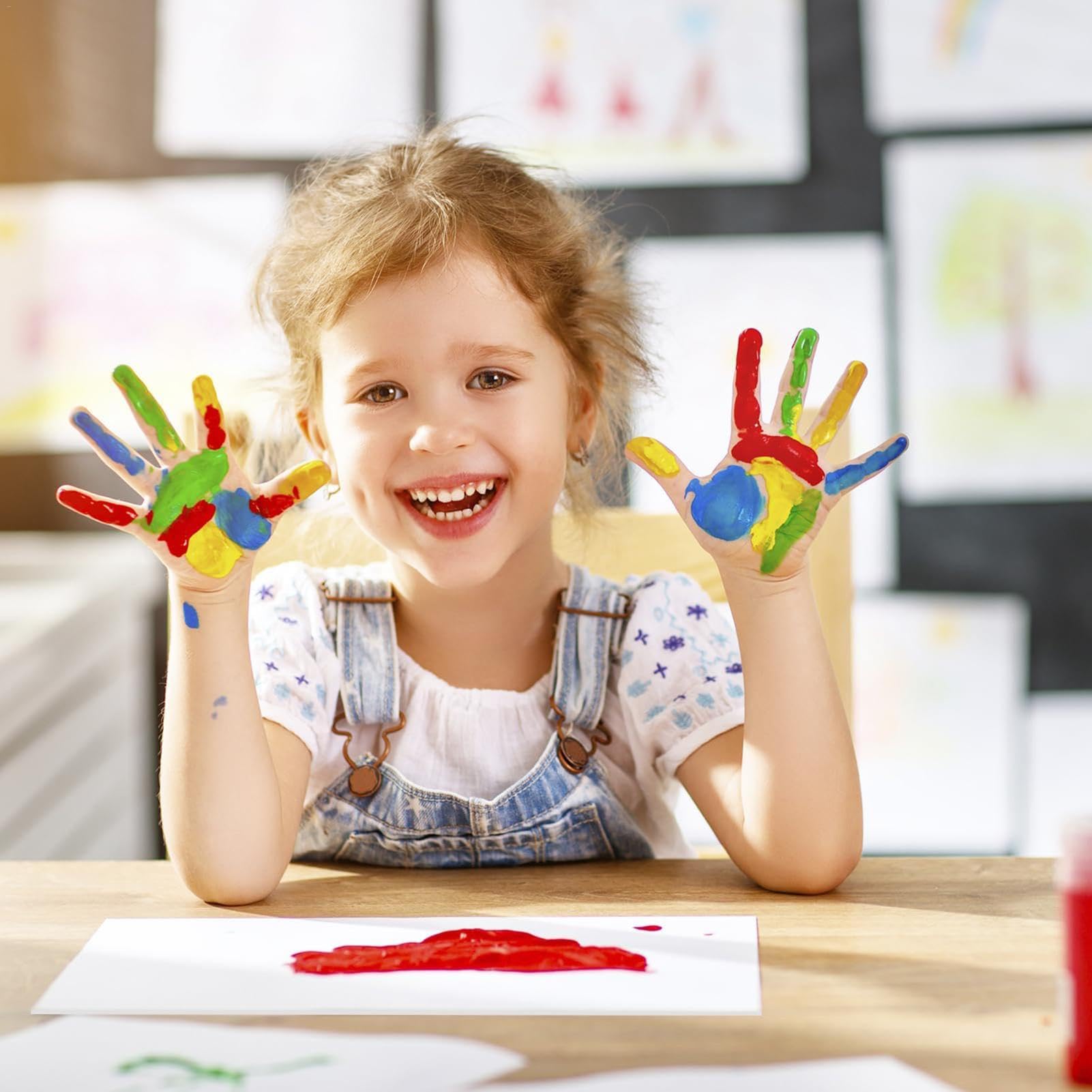 Kit de huellas de manos para padres primerizos, marco de recuerdo con hojas transparentes, kit de manualidades de pintura seguro para bebés para recuerdos después del nacimiento