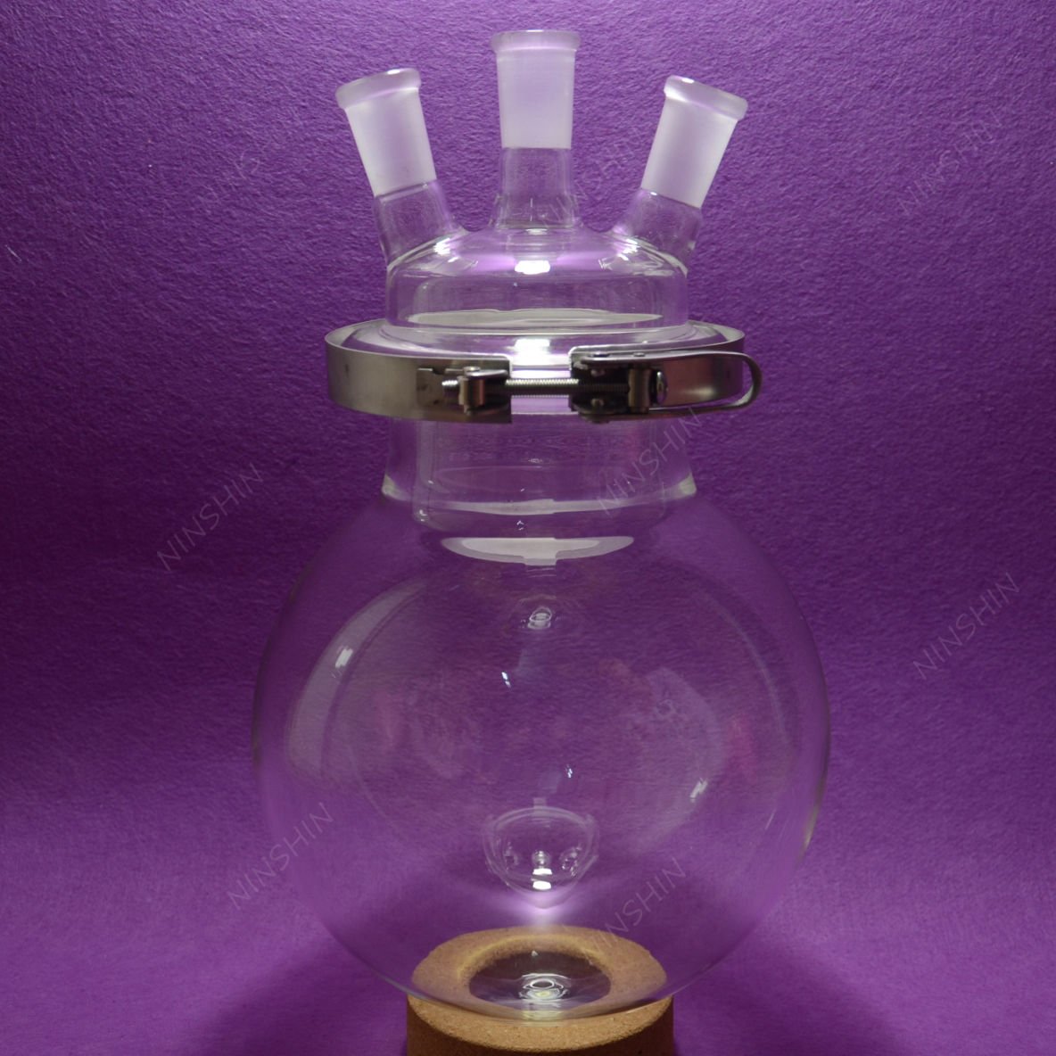 5000ML 3-Neck Reaction Flask,24/40,Separately Flask with Easily Clamp,5L Reactor