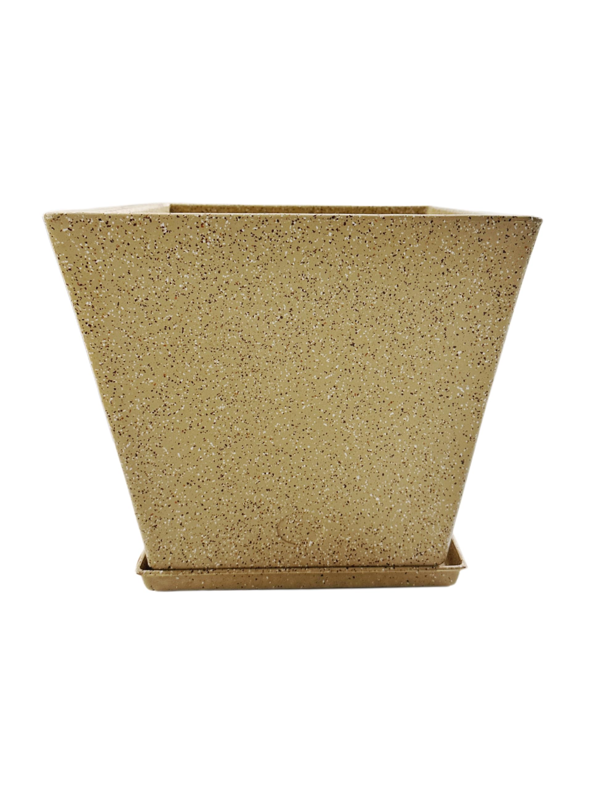 ENGRAFT Greece Fiber Planter - Durable Flower Pot with Tray -4 ENGRAFT Greece Fiber Planter - Durable Flower Pot with Tray -4