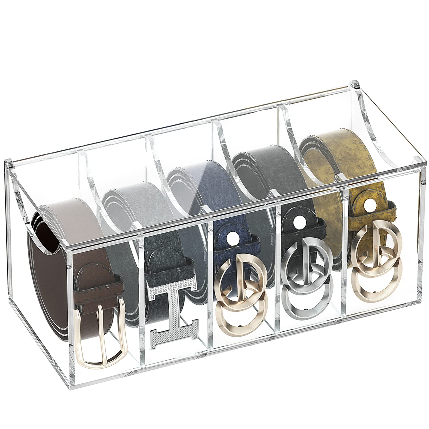 KEMOEN Belt Organizer for Closet Acrylic Belt Storage Holder for Home