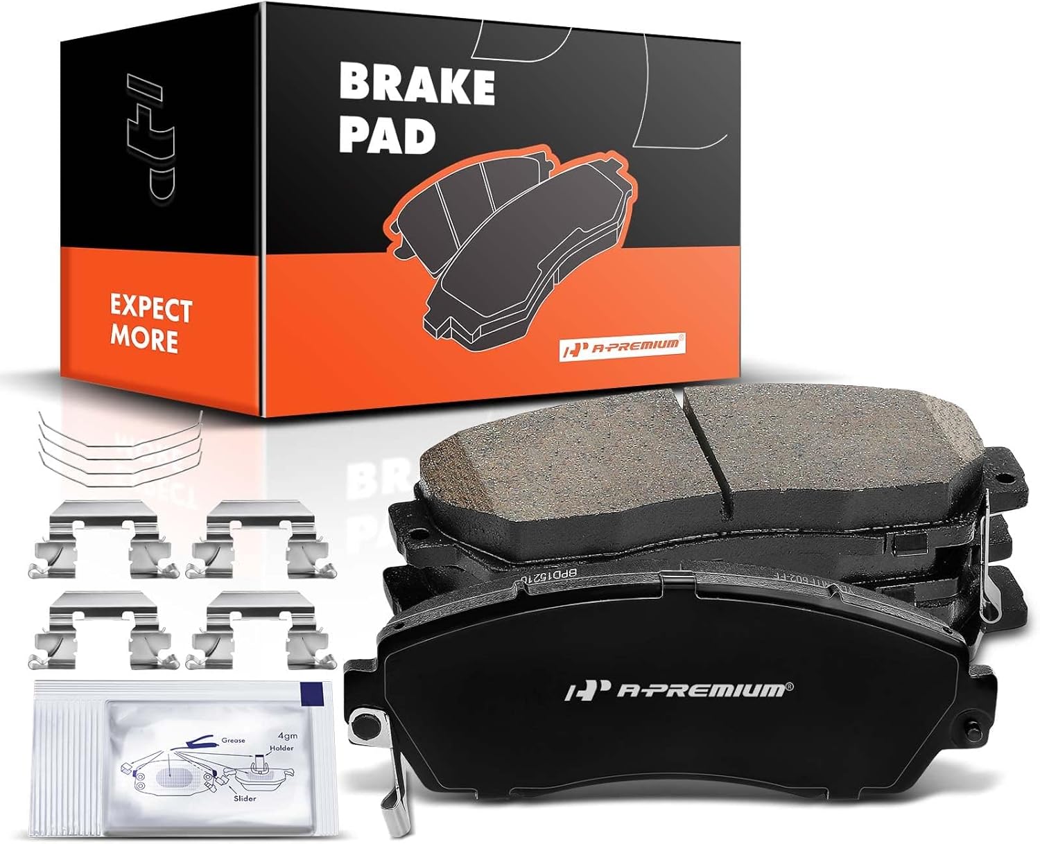 A-Premium Front Ceramic Brake Pads Set Compatible with Honda, Acura and Subaru Models - CR-V, Civic, Odyssey, RDX, Accord Crosstour, Crosstour, Passport, Legacy, with Hardware, 4-Pack