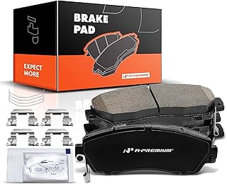 A-Premium Front Ceramic Disc Brake Pads Set Compatible with Select Acura, Honda and Subaru Models - RDX, Accord Crosstour, Civic, Crosstour, CR-V, Odyssey, Passport, Legacy, with Hardware, 4 Pcs