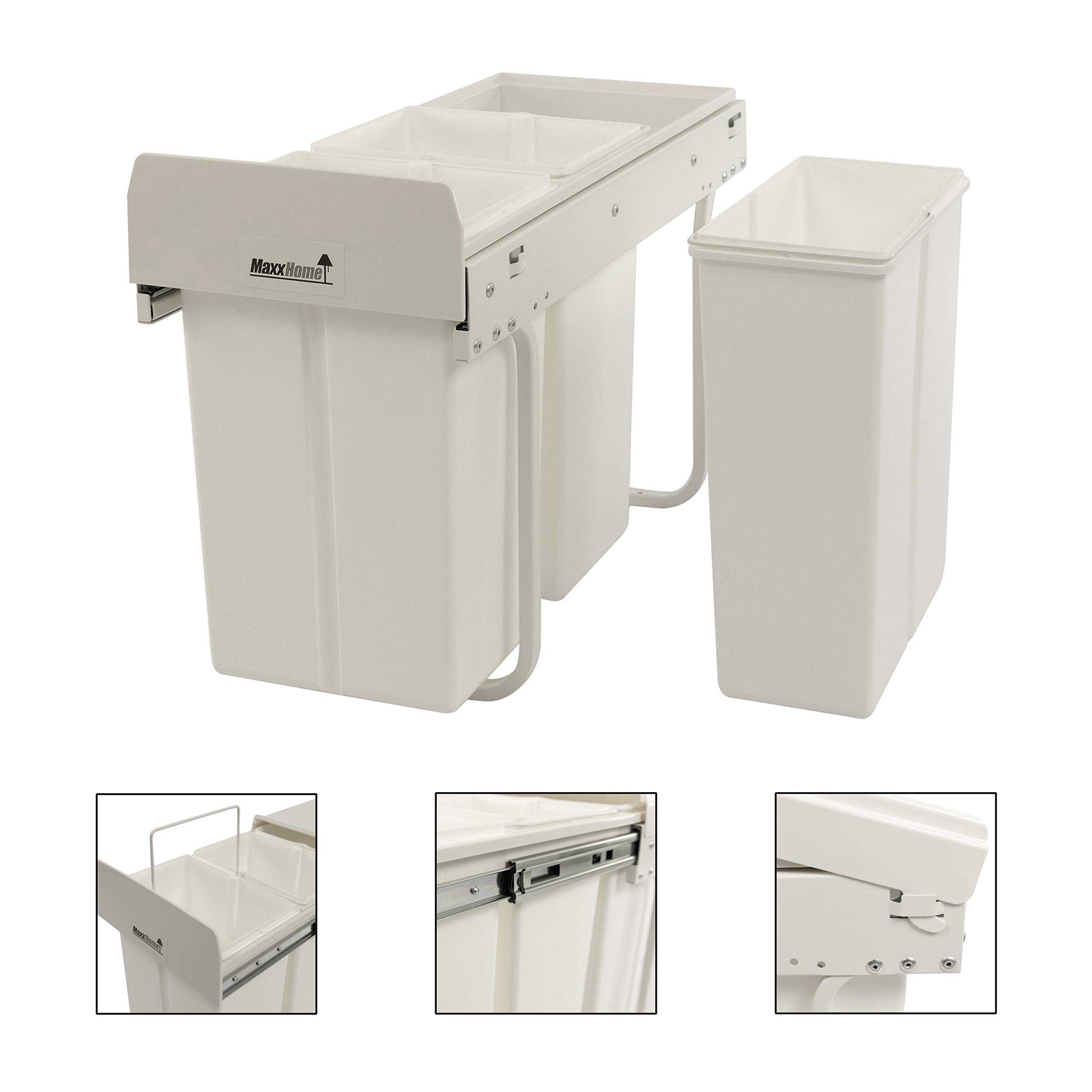 20580 Abfalleimer Tandem, 15 l, Weiß