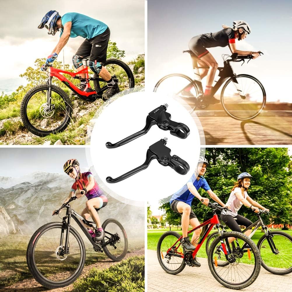 Brake Lever, BicycleStore 1 Pair Stainless Steel Bicycle Brake Handle with Extended 160mm/6.3in Handlebar Cycling Brake Levers 22.2mm Diameter for Road Bike, Mountain Bike, Folding Bike (Black) : Sports & Outdoors
