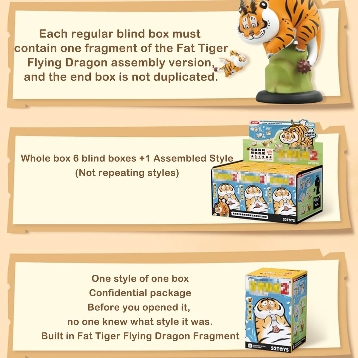 Aven Rabbit Tiger Can Be Anything Series 2 Series Blind Box Action Figures Mystery Box Cute Random Toys Birthday Gifts Christmas Collectible Toy for Desktop Ornaments, 1PC