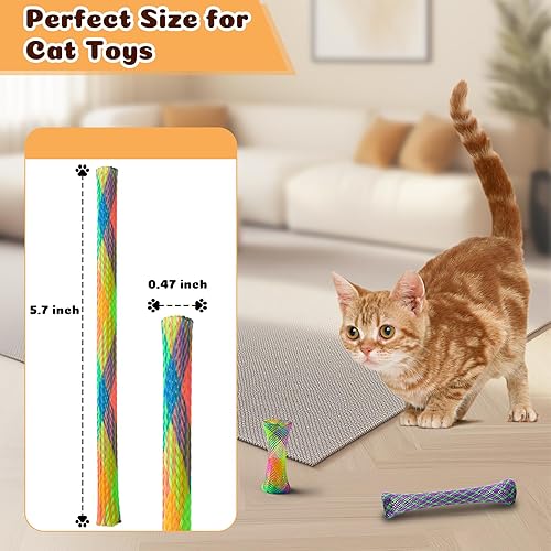 Miniatura 6 de Paquete de 30 juguetes de tubo de primavera coloridos para gatos o gatitos, juguetes interactivos de acción para mascotas