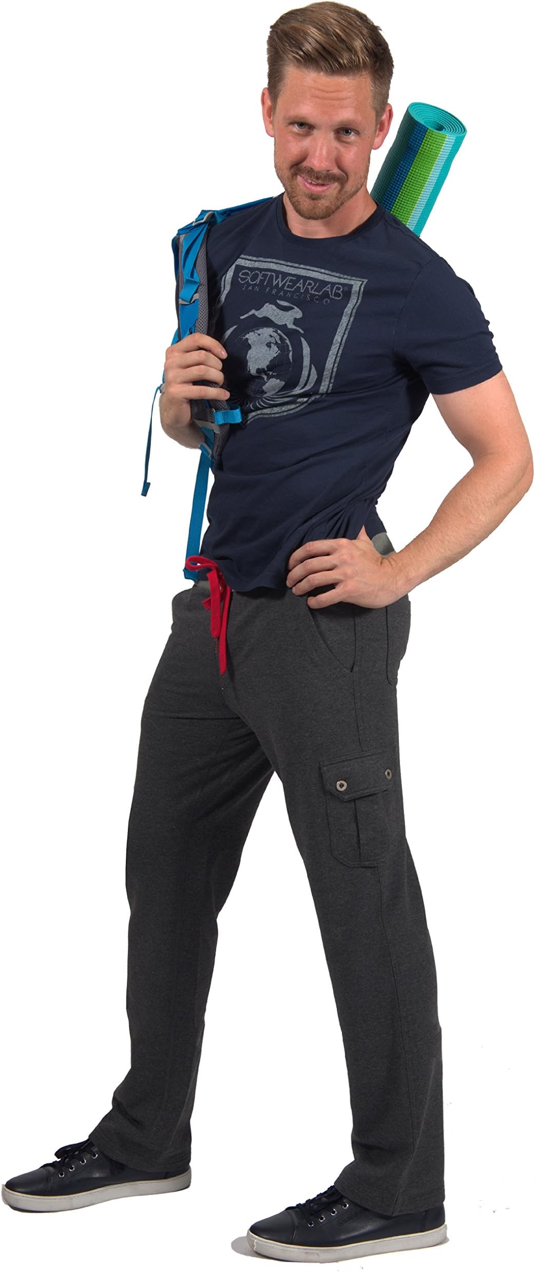 softwearlab Bamboo Fleece Cargo Pants Medium Charcoal