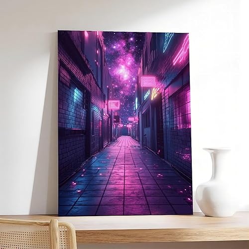 Miniatura 7 de 80s Inspired Neon Futuristic Poster  Retro Sci-Fi Glow Art  Unique Synthwave Home & Office Décor Canvas Poster Wall Art Decor Print Picture