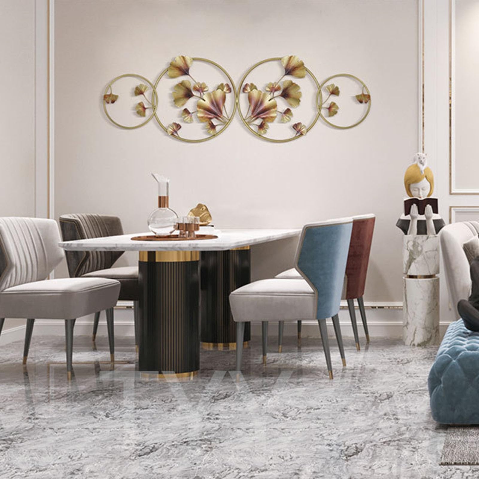 Sztuka dekoracji ścian i metali Metalowe rzeźby ścienne Metalowa sztuka ścienna 3D Dekoracja domu, nowoczesna dekoracja ścienna do salonu, biura, domu, hotelu