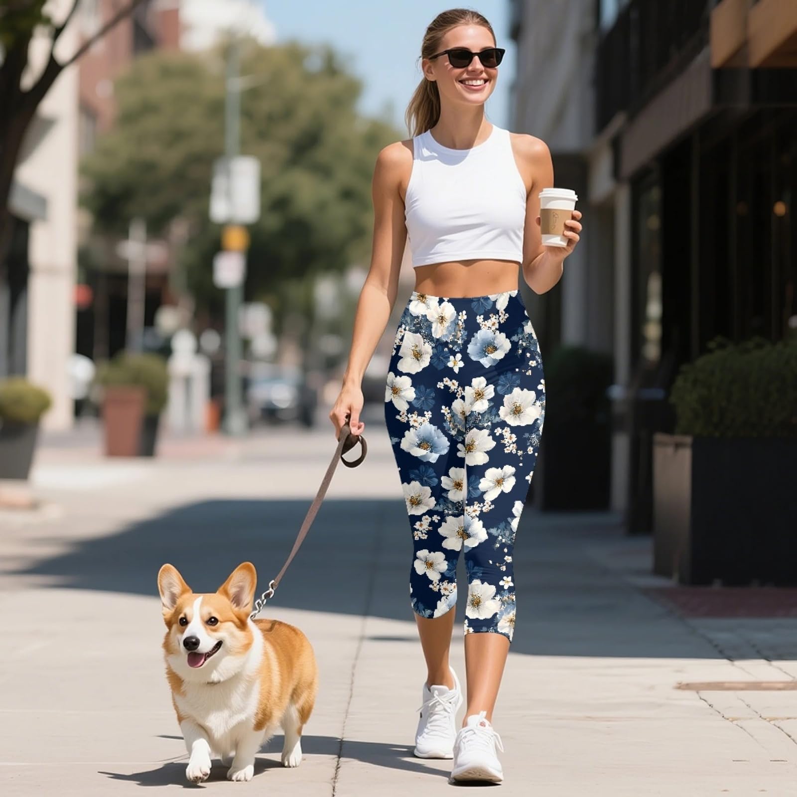 Amzbeauty Leggings de yoga de cintura alta para mujer, con control de abdomen, con bolsillos