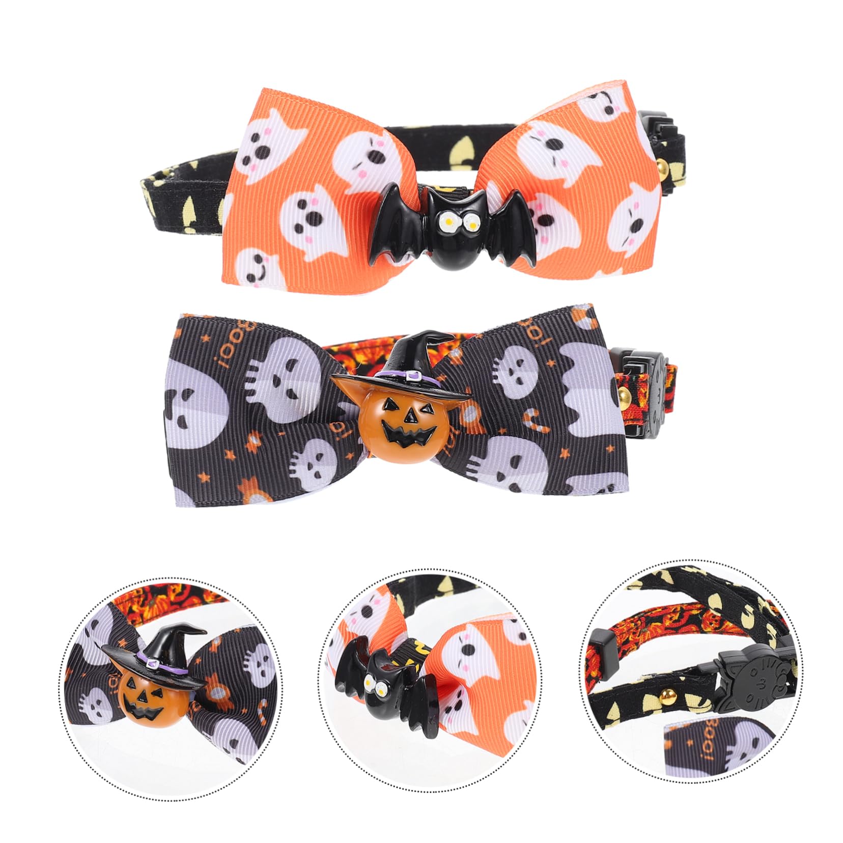 YARNOW 8 Pz Collare per Animali Domestici Catena per Il Collo Dell'animale Domestico Morbidi Collari per Gattini Collane per Animali Domestici di Halloween Collare per Gatti Poliestere
