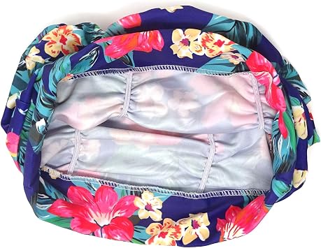 Honbay Pleated Swimming Cap Long Hair Swim Cap Bathing Cap, Non-Waterproof (Canna)