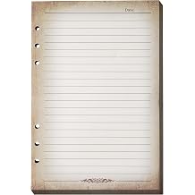 StoryForge Binder Refill A5 DND Notebook Journal Paper - 100 Sheets 200 Pages with Ring Holes & Immersive Parched Border Print