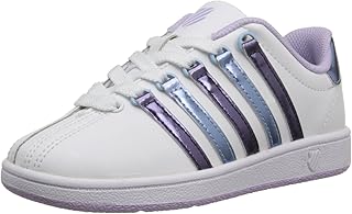 k-SWISS Classic VN Sneaker (Infant/Toddler/Little Kid/Big Kid), White/Pastel Lilac/Blue Havana, 6 M US Big Kid