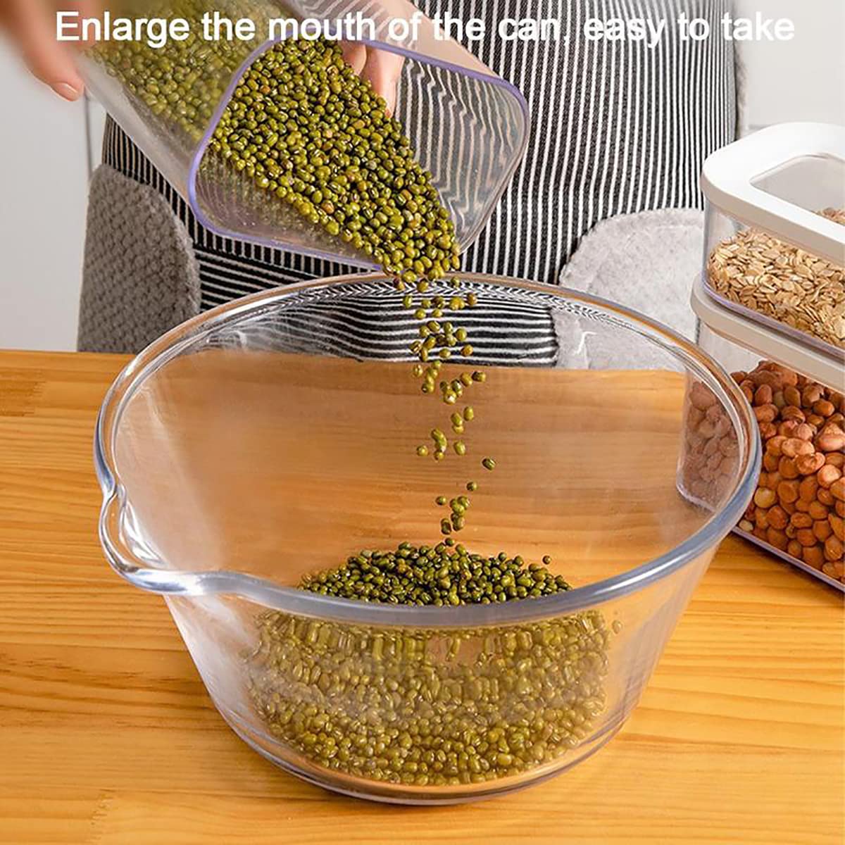 pepplo Frischhaltedosen luftdicht mit Deckel, stapelbare Behälter für Müsli, Nudeln, Backzubehör, Küche, Speisekammer, Organisation, Vorratsdosen mit Deckel, 1500 ml, 2 Stück