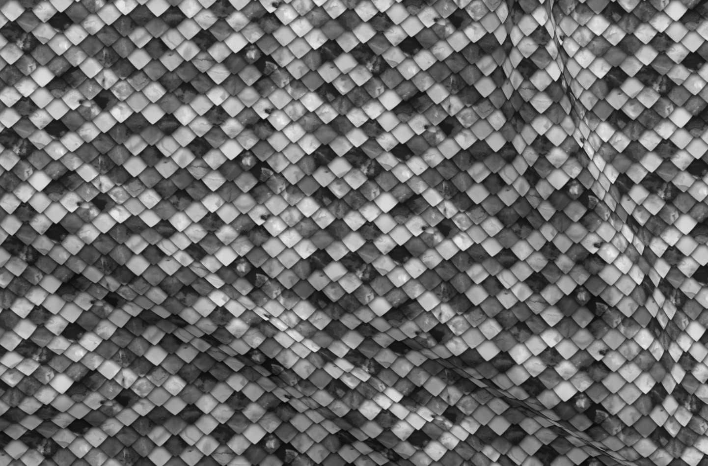 Spoonflower Fabric - Dragon Scales Monochrome Scale Trendy Costume Printed on Organic Cotton Sateen Fabric by The Yard - Sewing Quilting Apparel Home Decor