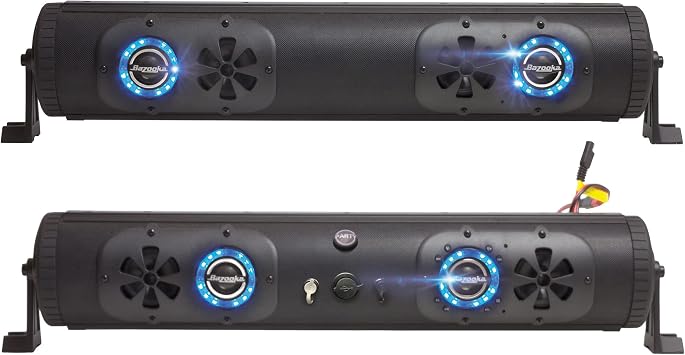 Bazooka 24 inch G3 | Bluetooth Party Bar Bundle with AC/DC Adapter | 450W LED Lights | Party Music Sharing Party Button | 10 Marine Grade Speakers | Off Road ATV, Golf Cart, Marine & Outdoor
