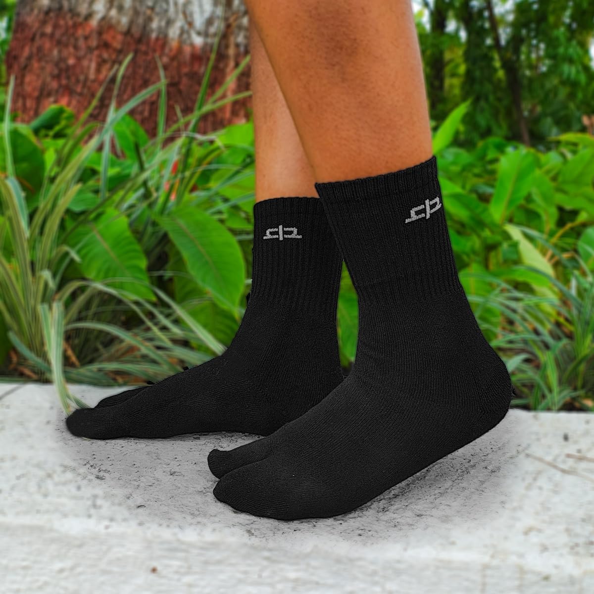 HEELIUM Bamboo Toe Socks for Women, Calf Length | Thumb Socks with Toe Split | 3X Softer Than Cotton | Breathable | Size (UK 3-7) 4