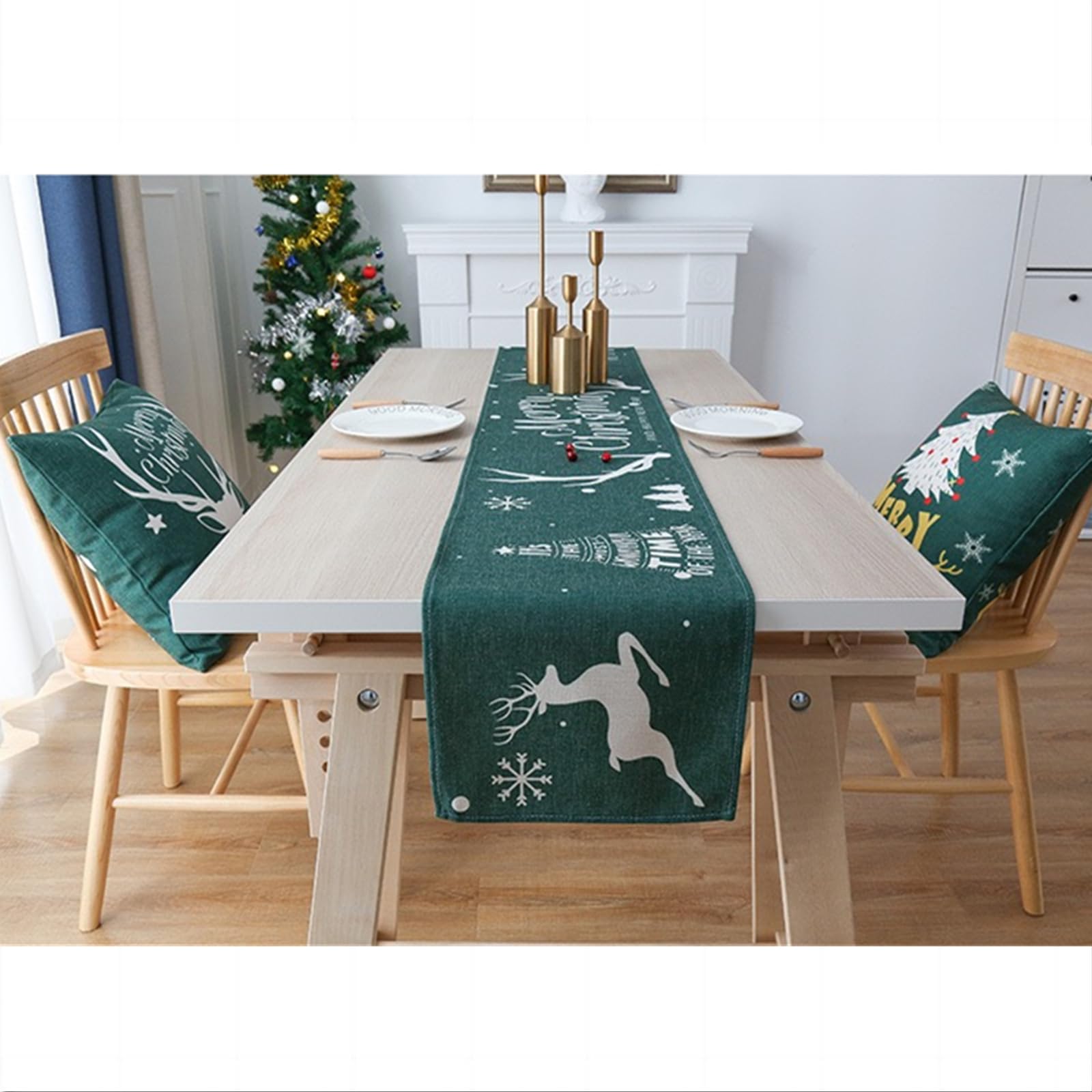 weihnachtsdekoration Weihnachtsdekoration Tischdecke Holiday Party Dekoration Winter Tischdecke Weihnachten Tischdecke-red1-30 * 240 cm