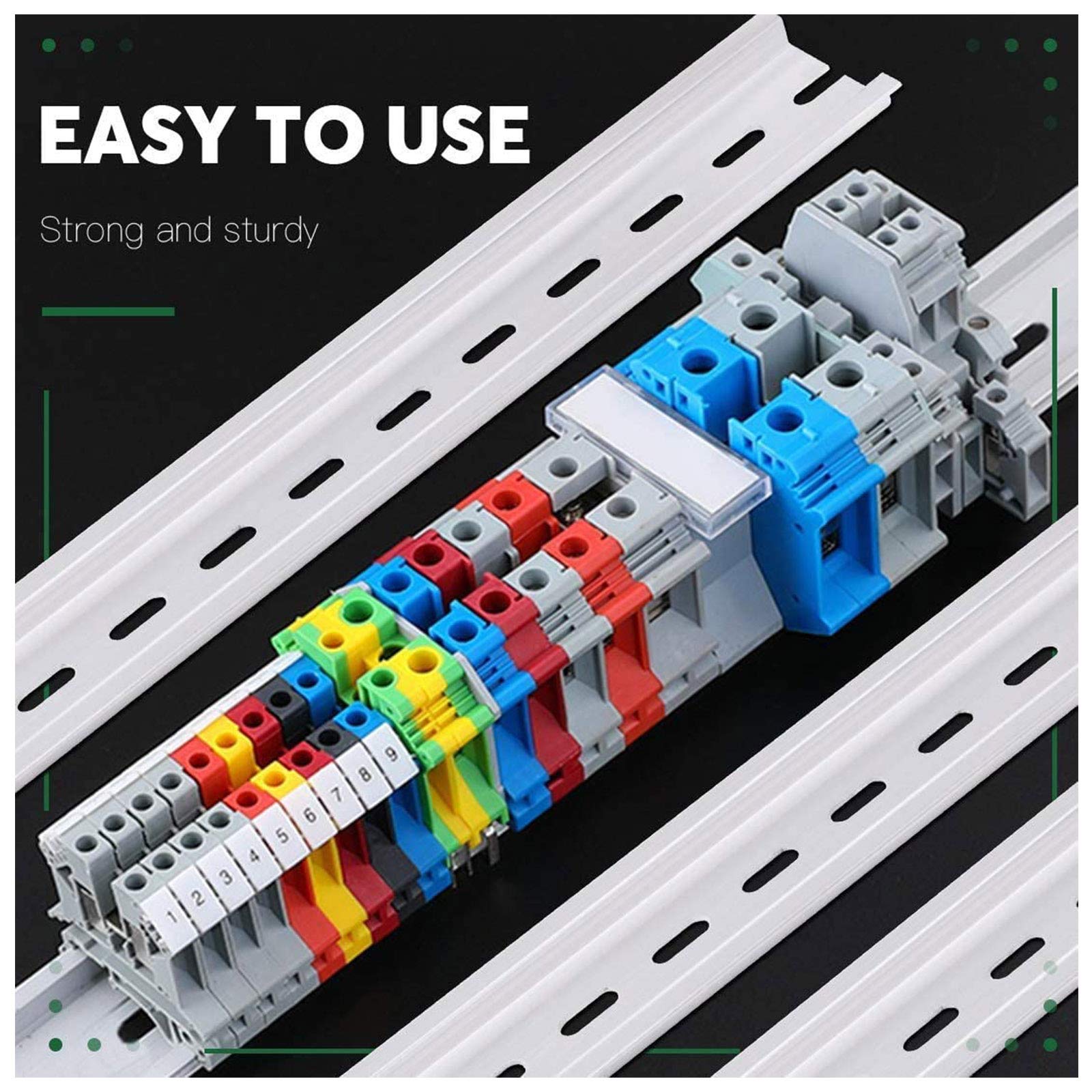 6 Guide DIN In Metallo | 200x35x7.5mm | Per Interruttori E Apparecchi Elettrici | Scanalatura A U - Foto 13