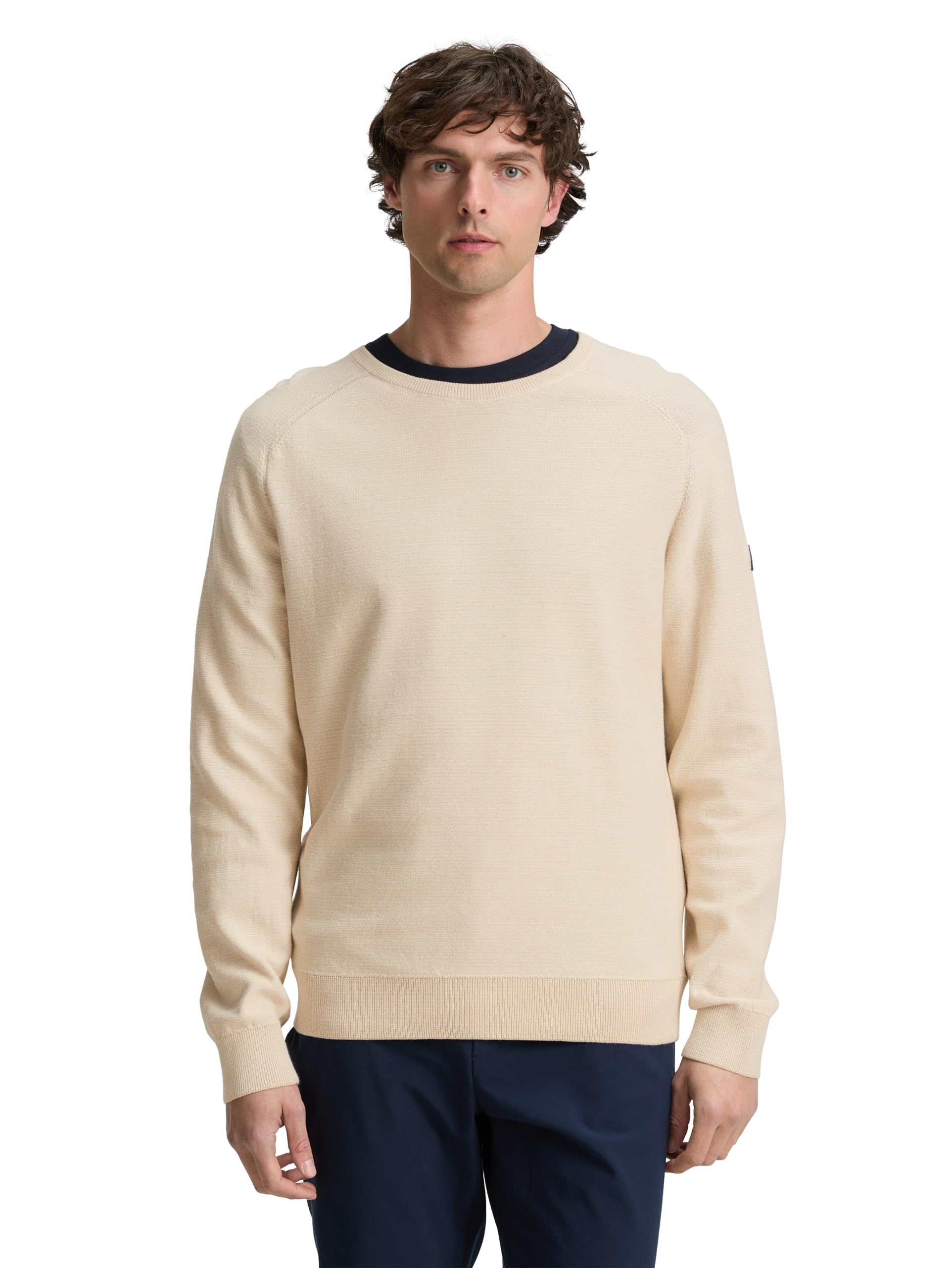 TOM TAILOR heren trui, 37716 - Grey Mint Tonal Finestripe, XS