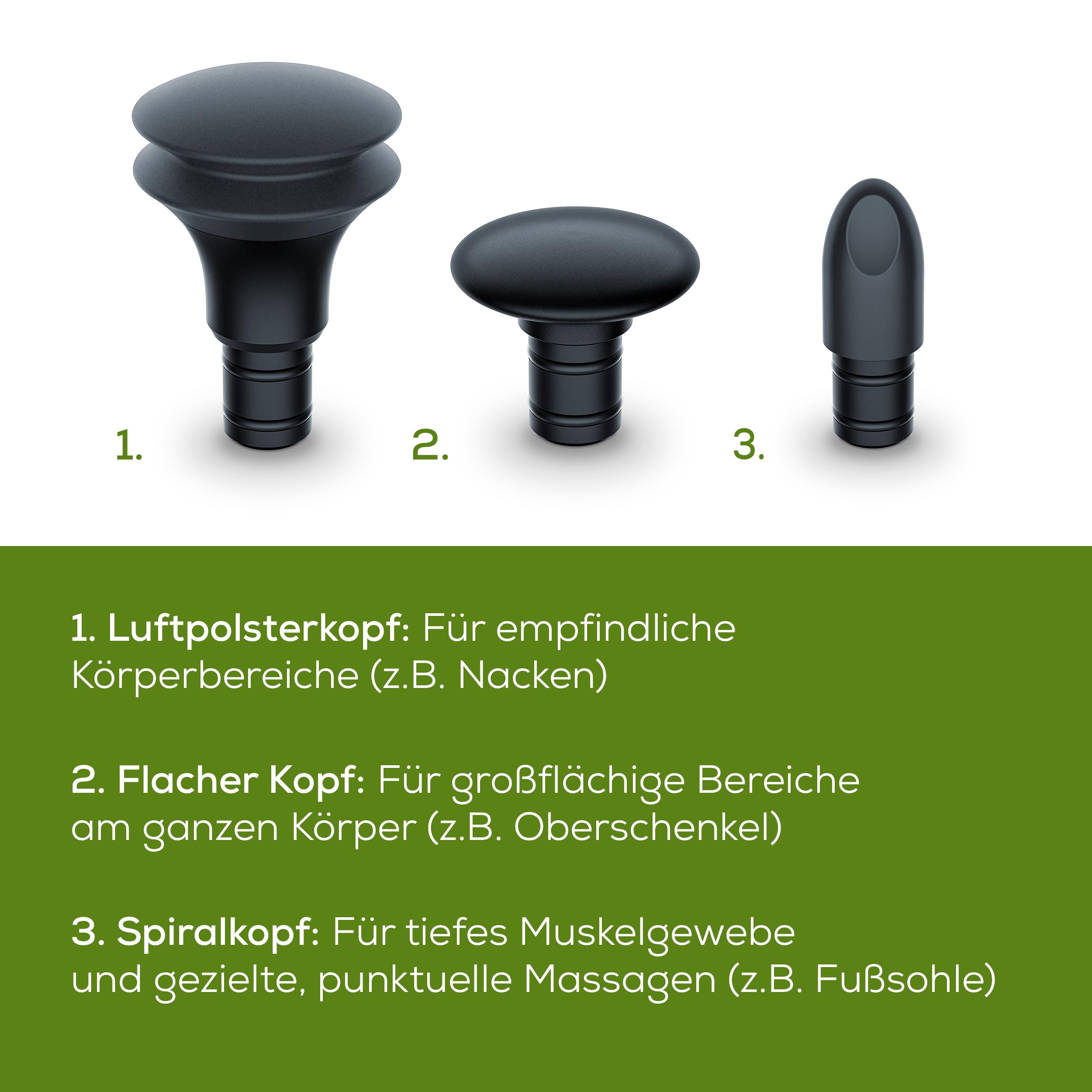Beurer MG 79 Massage Gun Sensitive, kompakte Massagepistole mit 3 Aufsätzen, sanfte Triggerpunktmassage für empfindliche Körperbereiche, handliches Muskelmassagegerät mit 3 Intensitätsstufen