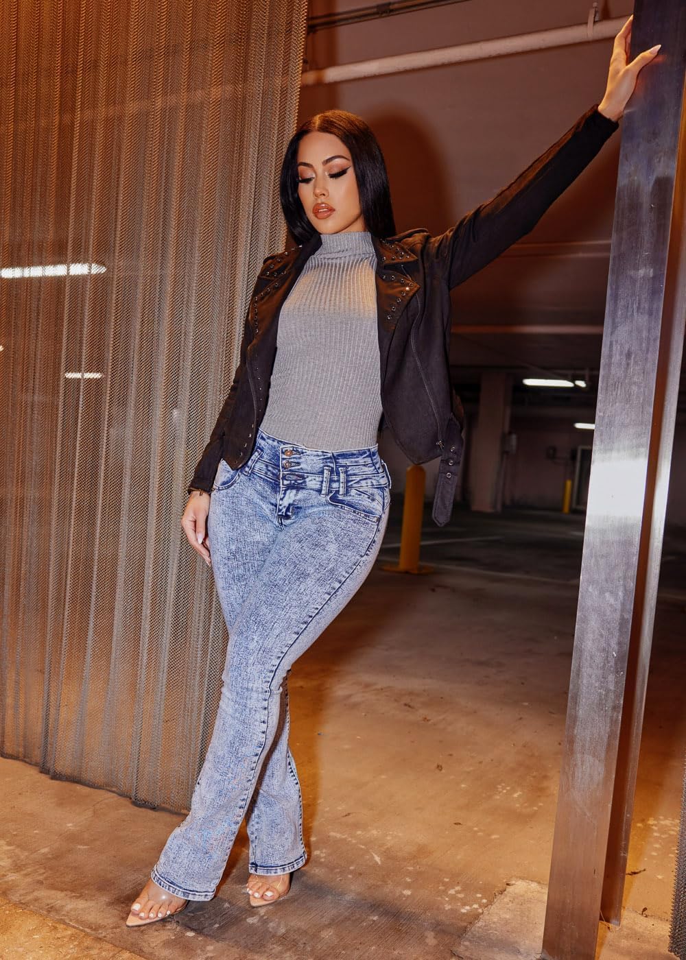 Moda Xpress Women's Butt Lifting High Waisted Bootcut Jeans - Stretchy, Comfortable Flare Jeans in Junior Size Vintage Style - Image 8