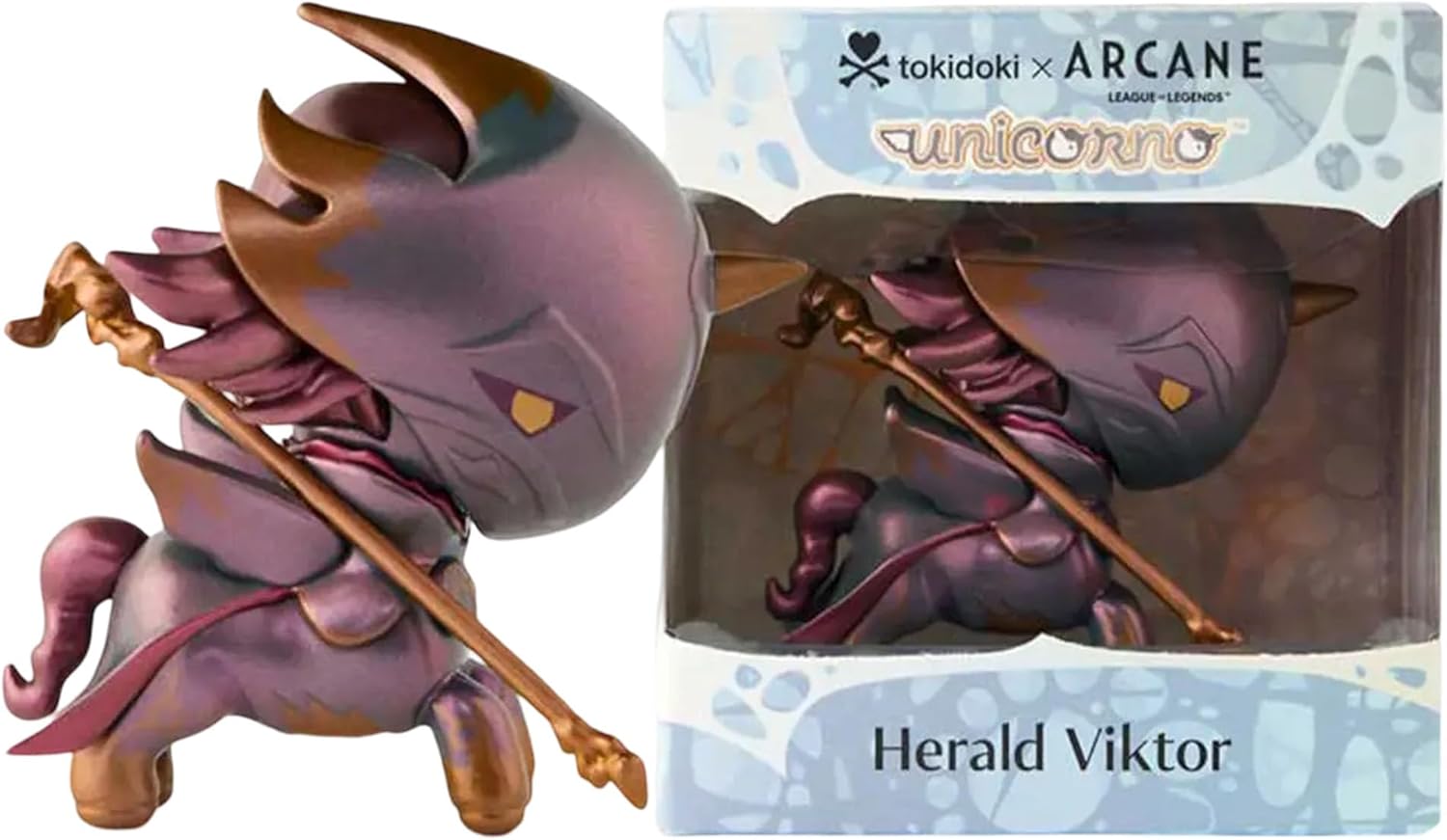 tokidoki - Unicorno Herald Viktor - Shimmering Iridescent Colors - Metallic Details - Open Box Collectible Format - Mini Collectibles - Kids and Adults Gifts - 2.75 Inches Tall - for Ages 8 & Above