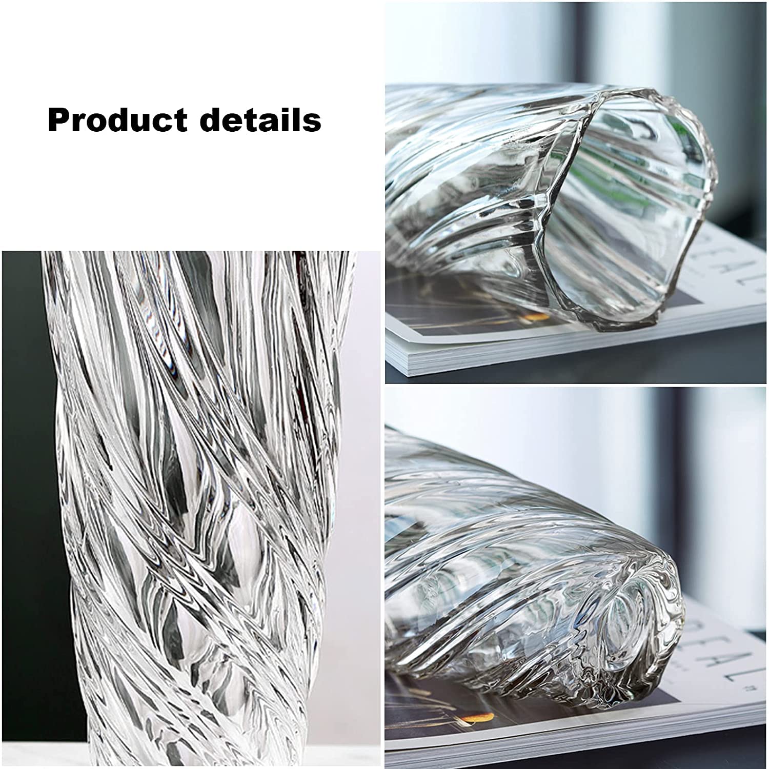 Szklany wazon na kwiaty, nowoczesny minimalistyczny wazon Nordic Glass Floral ręcznie wykonany aranżacja kwiatowa dekoracja hydroponiczna ozdoba do domu, na stół jadalny, prezent na wesele