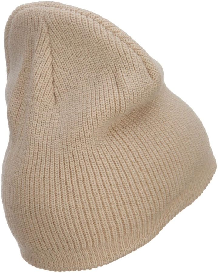 Grey Diamond Embroidered Rib Beanie