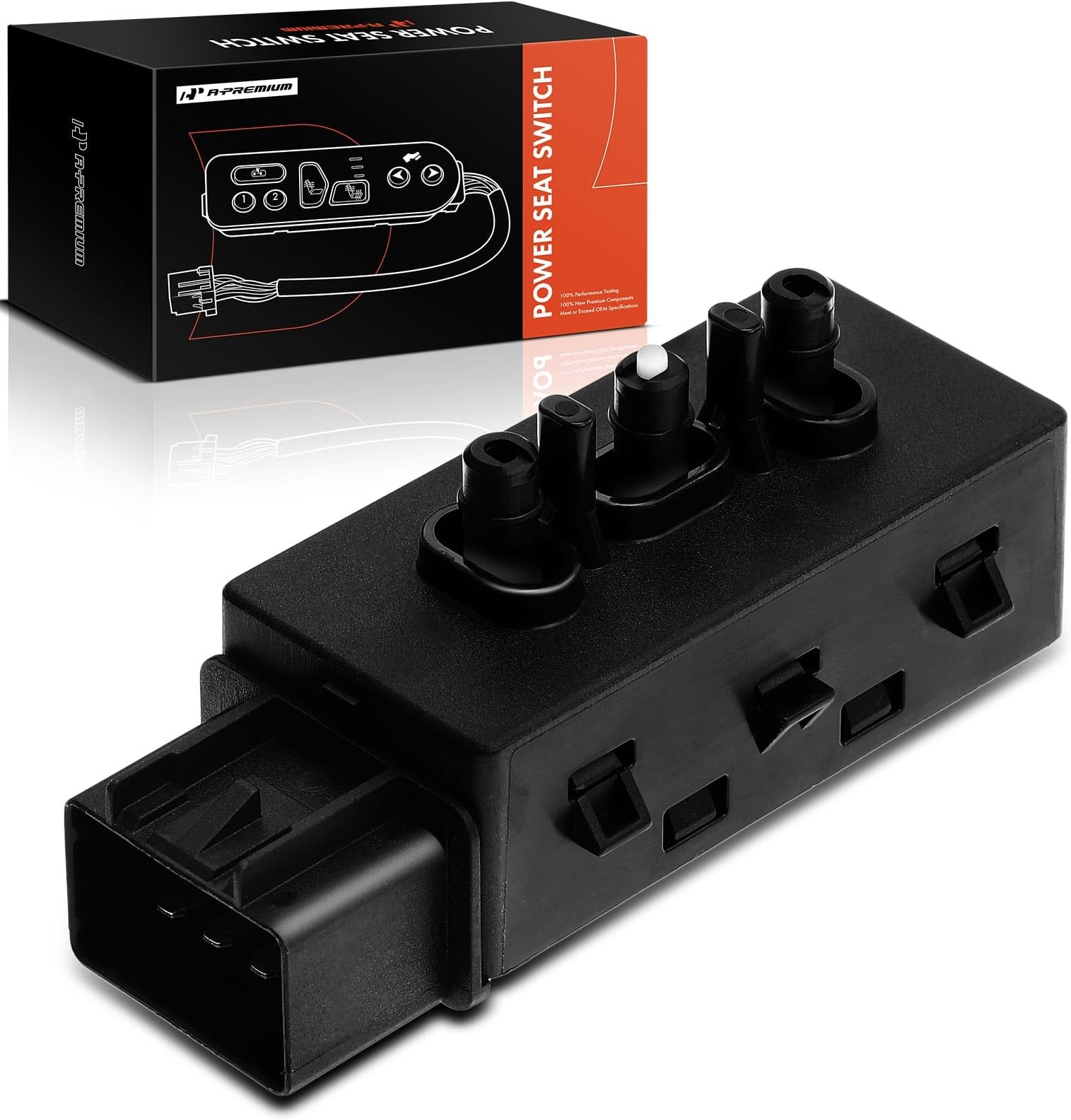 A-Premium Power Seat Switch 6 Way Driver Compatible with 2005-2017 Chevrolet GMC Pontiac Saturn Cadillac & Buick Vehicles - Allure Escalade Avalanche Cruze Malibu Traverse DTS and More