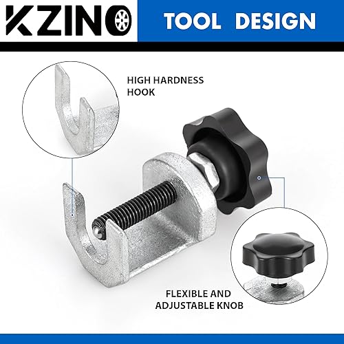 Miniatura 4 de KZINO Herramienta extractora de limpiaparabrisas Windshiled, kit de extractor de rodamientos de terminales de batería de brazo de alta resistencia,